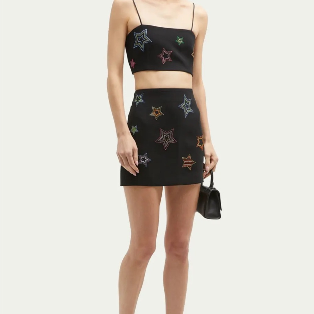 Cinq à Sept Black Star Embellished Top size medium